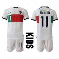 Fotballdrakt Barn Portugal Joao Felix #11 Bortedraktsett VM 2022 Kortermet (+ Korte bukser)
